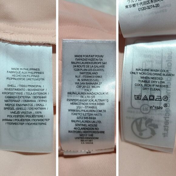 NWT|Lauren Ralph Lauren Pleated Georgette Shorts, Pale Pink, 6 - Picture 12 of 12